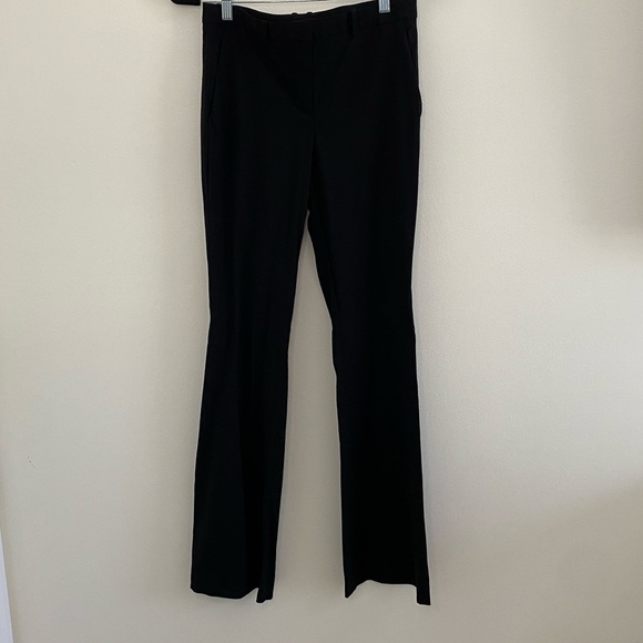Theory Demitria Wool-Blend Flared Pants Trousers Black Size 4 - Picture 3 of 12